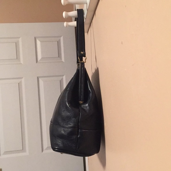 Vintage Dk Navy Leather Doctor satchel Retro - Picture 4 of 8